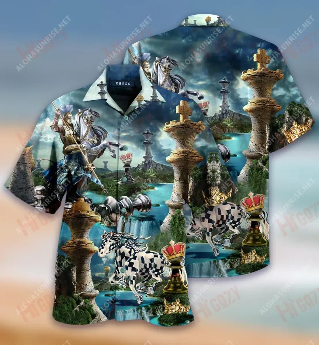 Chess Is Life Short Short Sleeve Shirt Summer Hawaiian T Shirts Custom Hawaiian Shirts Hawaiian Shirts For Men, Hawaiian Shirt Gift, Christmas Gift