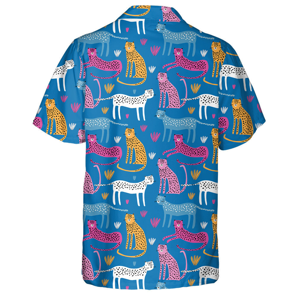 African Leopards Background In Green And Yellow Hawaiian Shirt, Hawaiian Shirt Gift, Christmas Gift