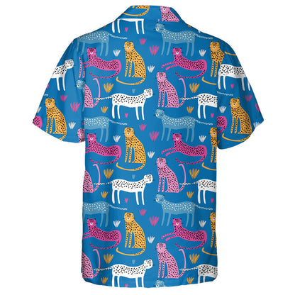 African Leopards Background In Green And Yellow Hawaiian Shirt, Hawaiian Shirt Gift, Christmas Gift
