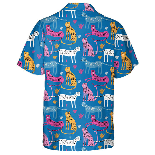 African Leopards Background In Green And Yellow Hawaiian Shirt, Hawaiian Shirt Gift, Christmas Gift