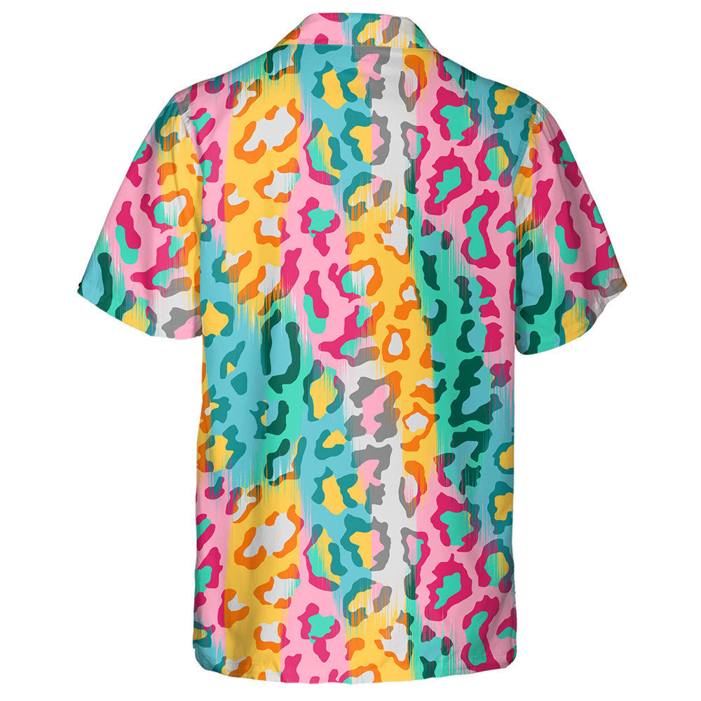 Colorful Abstract Leopard Animal Skin Background Hawaiian Shirt, Hawaiian Shirt Gift, Christmas Gift