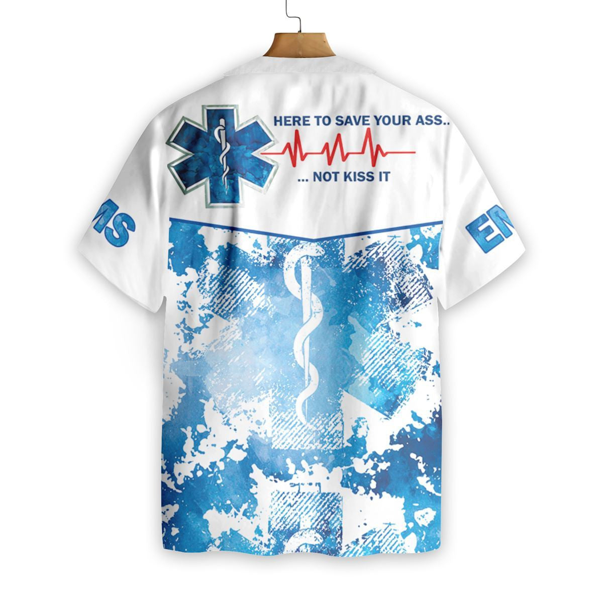 Amazing Design Hawaiian Shirt EMS Here To Save Your Ass, Hawaiian Shirt Gift, Christmas Gift