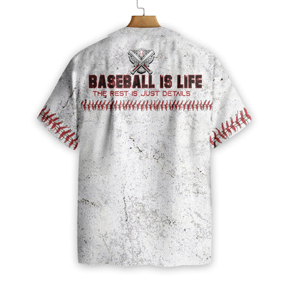 Baseball Is Life The Rest Is Just Details Background Hawaiian Shirt, Hawaiian Shirt Gift, Christmas Gift