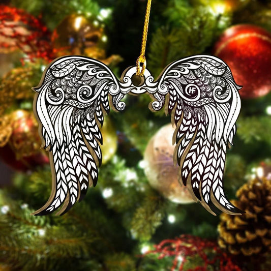 Celtic Wings Ornament, Happy Christmas Ornament, Christmas Gift, Christmas Decoration