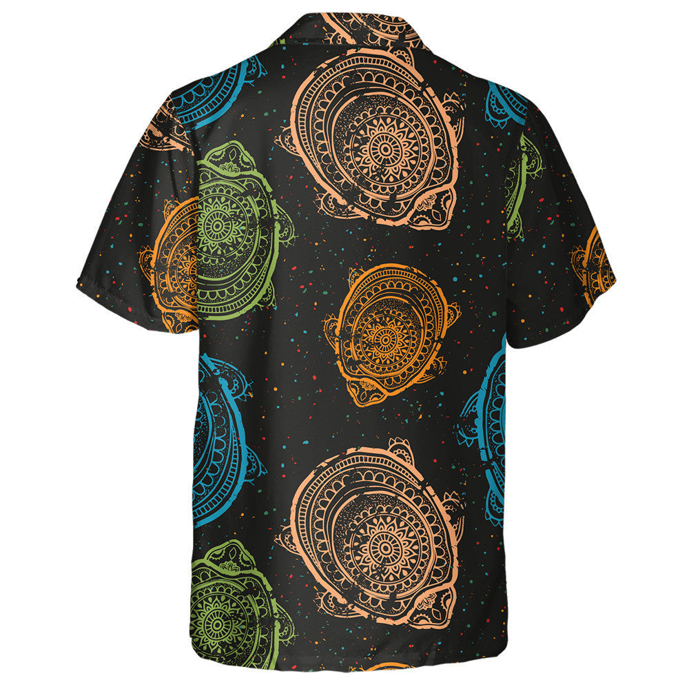 Greeting Beautiful With Turtle Hand Drawn Hawaiian Shirt,Hawaiian Shirt Gift, Christmas Gift