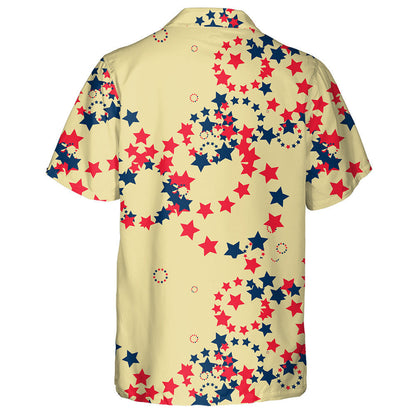 Retro Beige Background With Stars In The Form Of Circles Hawaiian Shirt, Hawaiian Shirt Gift, Christmas Gift