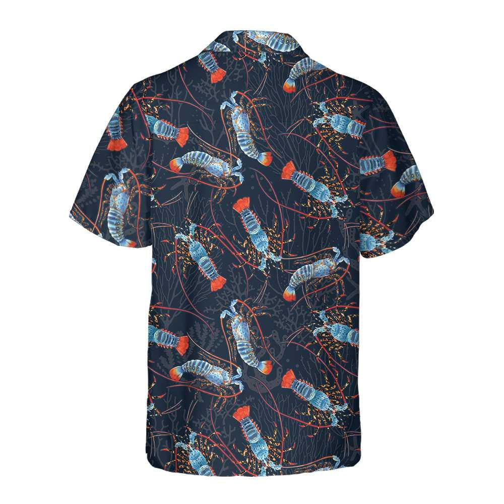 Lobster With Coral Reef In Deep Blue Ocean Design Hawaiian Shirt, Hawaiian Shirt Gift, Christmas Gift