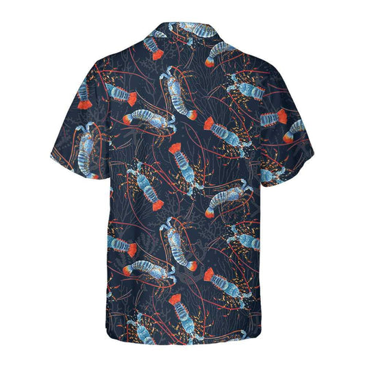 Lobster With Coral Reef In Deep Blue Ocean Design Hawaiian Shirt, Hawaiian Shirt Gift, Christmas Gift