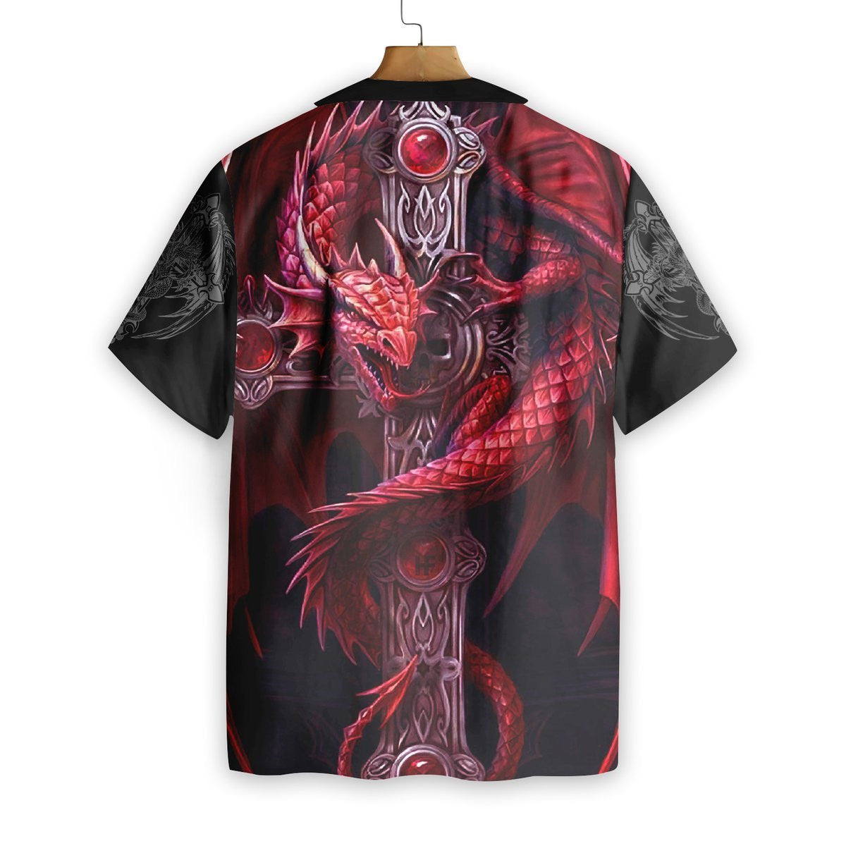 Dragon Tattoos Magenta Ornamental Hawaiian Shirt,Hawaiian Shirt Gift, Christmas Gift