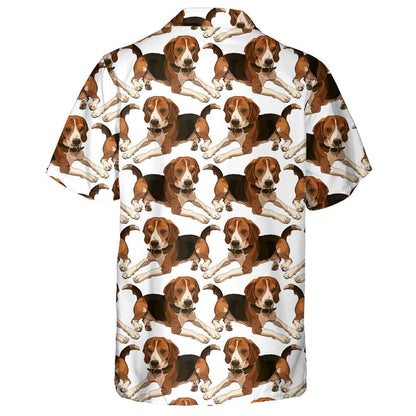 Hand Draw Beagle In Poses Realistic Hawaiian Shirt, Hawaiian For Gift