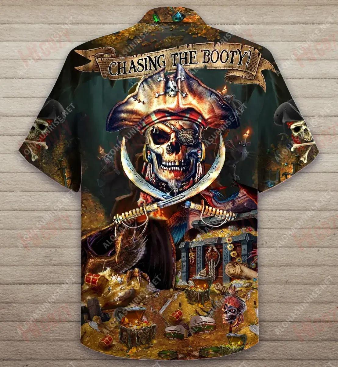 Just A Chasing Booty Life Unisex Hawaiian Shirt Ocean Short Sleeve Custom Hawaiian Shirts Hawaiian Shirts For Women, Hawaiian Shirt Gift, Christmas Gift