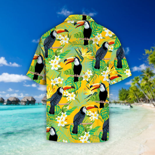 Lovely Parrots Hibiscus Tropical Hawaiian Shirt Summer Shirt, Hawaiian Shirt Gift, Christmas Gift
