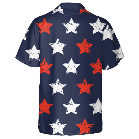 Hand Painting American Stars Dark Blue Background Hawaiian Shirt, Hawaiian Shirt Gift, Christmas Gift