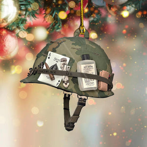 Army Helmet Christmas Ornament, Christmas Ornament Gift, Christmas Gift, Christmas Decoration