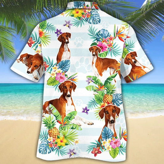 Enticing Gift For Azawakh Dog Lovers Tropical Flower Hawaiian Shirt, Hawaiian Shirt Gift, Christmas Gift