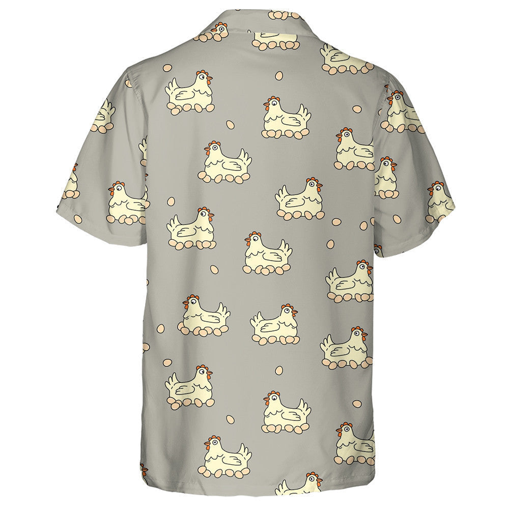 Funny Happy Hens Lay Eggs Hawaiian Shirt,Hawaiian Shirt Gift, Christmas Gift