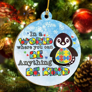 Autism Penguins Ornament, Christmas Ornament Gift, Christmas Gift, Christmas Decoration