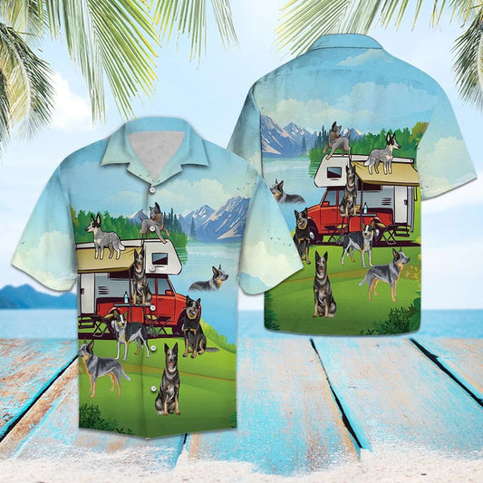 The Life Is Good With Australian Cattle Dog Pattern Hawaiian Shirt, Hawaiian Shirt Gift, Christmas Gift