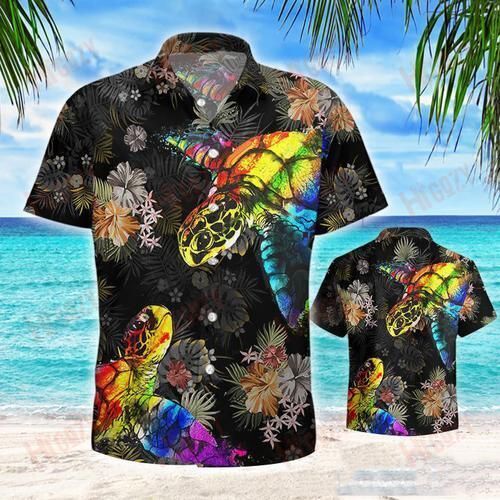 Turtle Lgbt - Short Sleeve Shirt Vacation Hawaiian T Shirts Hawaiian Crazy Shirts Hawaiian Shirts For Men, Hawaiian Shirt Gift, Christmas Gift