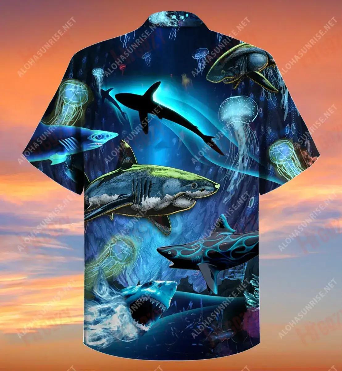 Special Sharks In The Deep Ocean Short Hawaiian Shirt Vacation Short Sleeve Hawaiian Crazy Shirts Hawaiian Shirts For Men, Hawaiian Shirt Gift, Christmas Gift
