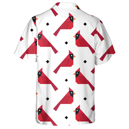 Little Funny Red Cardinal Bird Folded Paper Hawaiian Shirt, Hawaiian Shirt Gift, Christmas Gift