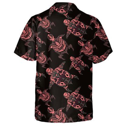 Hand Painted Maori Turtles Ethnic Style Hawaiian Shirt, Hawaiian Shirt Gift, Christmas Gift