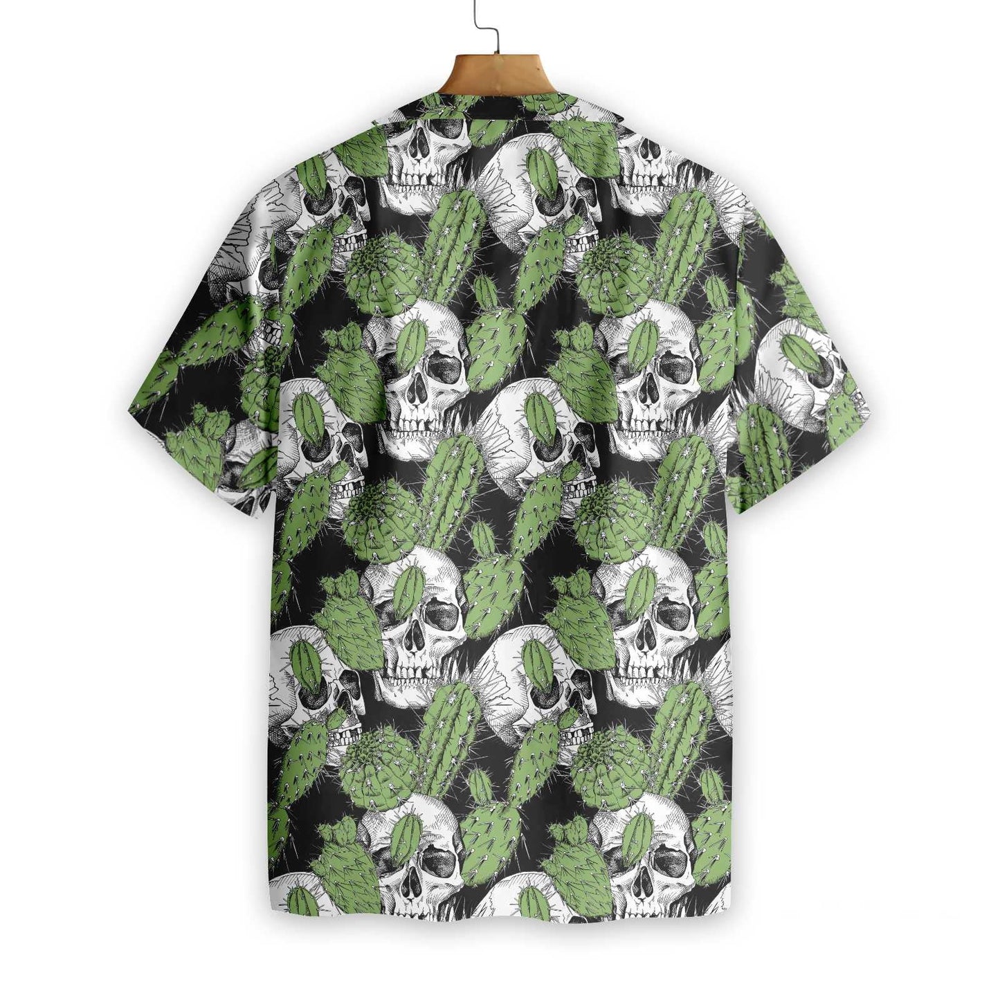 Cactus Skull On Black Design Hawaiian Shirt, Hawaiian Shirt Gift, Christmas Gift