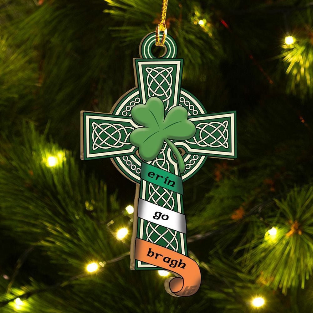 Celtic Cross Erin Go Bragh Irish Forever Ornament, Happy Christmas Ornament, Christmas Gift, Christmas Decoration