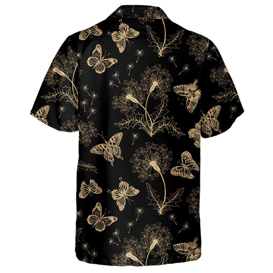 Theme Butterflies And Dandelions Of Gold Hawaiian Shirt,Hawaiian Shirt Gift, Christmas Gift