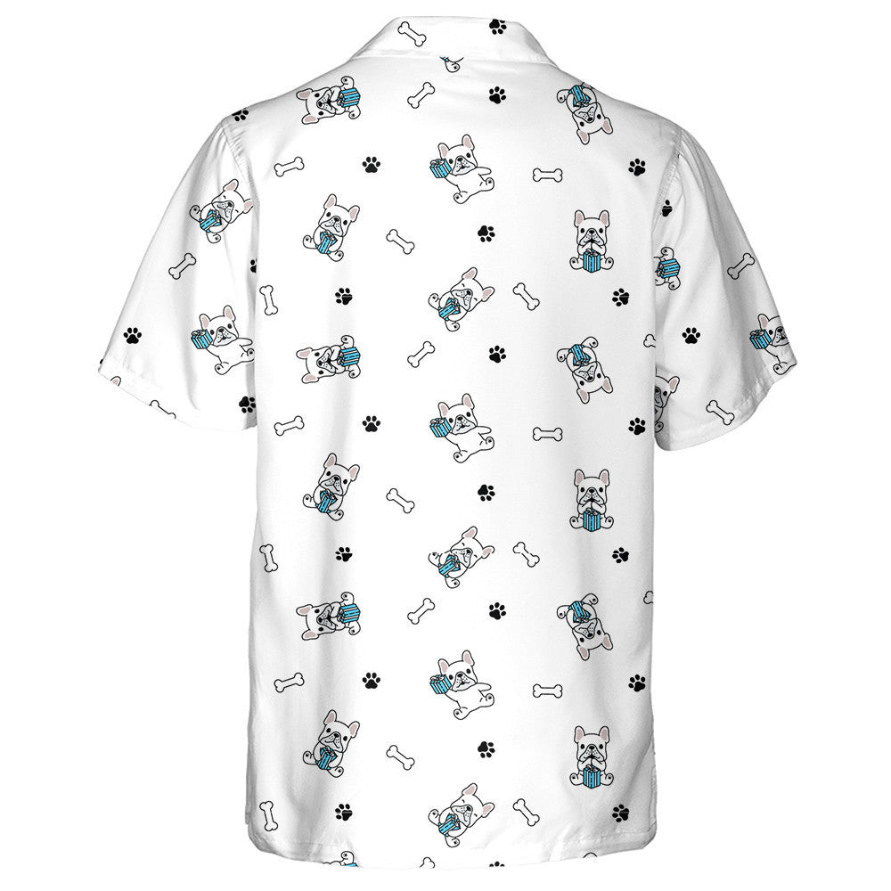 Birthday Gift Box Christmas French Bulldog Hawaiian Shirt, Hawaiian Shirt Gift, Christmas Gift.