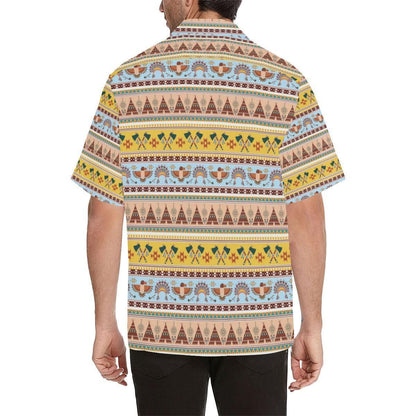 Native American Bright Color Pattern Hawaiian Shirt,Hawaiian Shirt Gift, Christmas Gift