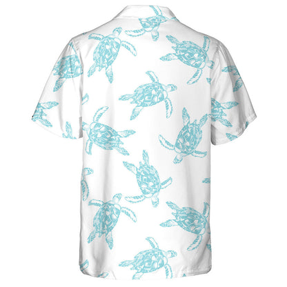 Hand Drawn Sea Turtles Abstract Pastel Colors Hawaiian Shirt, Hawaiian Shirt Gift, Christmas Gift