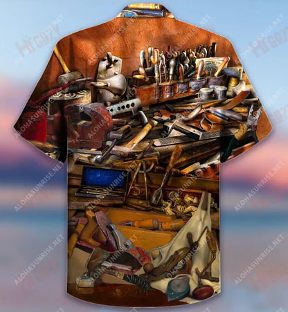Once A Mechanic Always A Mechanic Unisex Short Sleeve Shirt Summer Hawaiian T Shirts Tactical Hawaiian Shirt Hawaiian Shirts For Men, Hawaiian Shirt Gift, Christmas Gift