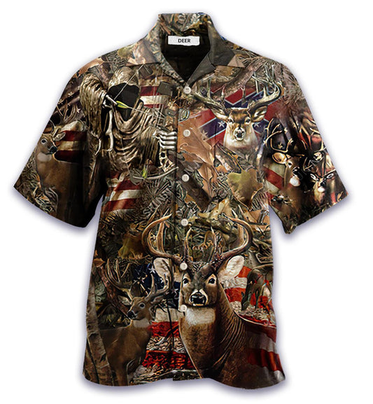 Realistic Deer Hunting Nice Ornamental Hawaiian Shirt,Hawaiian Shirt Gift, Christmas Gift