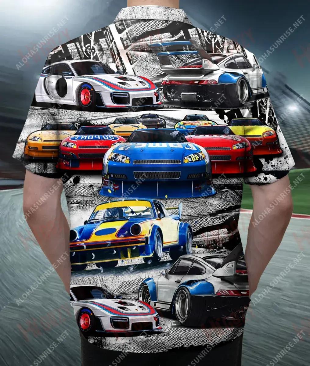 Stock Car Racing Unisex Hawaiian Shirt Summer Hawaiian T Shirts Custom Hawaiian Shirts Hawaiian Shirts For Women, Hawaiian Shirt Gift, Christmas Gift