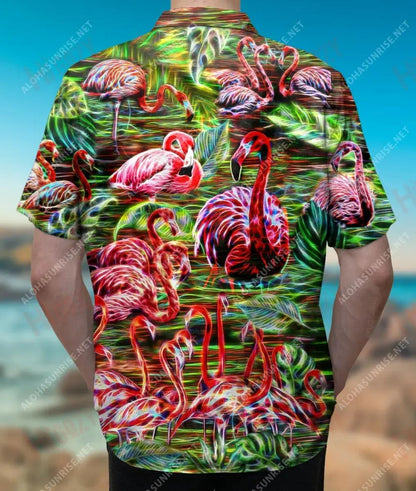 Flamingo Hair Dont Care Unisex Short Sleeve Shirt Hobbies Hawaiian T Shirts Best Hawaiian Shirts Funny Hawaiian Shirts, Women Shirt, Hawaiian Shirt Gift, Christmas Gift