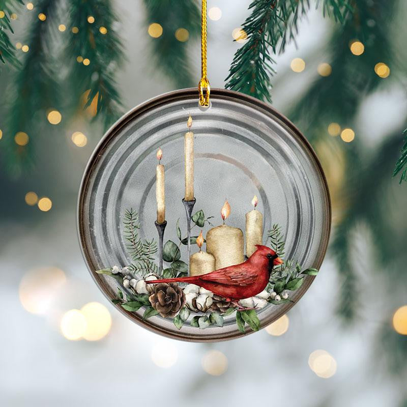 Cardinal Bird Christmas Ornament, Happy Christmas Ornament, Christmas Gift, Christmas Decoration