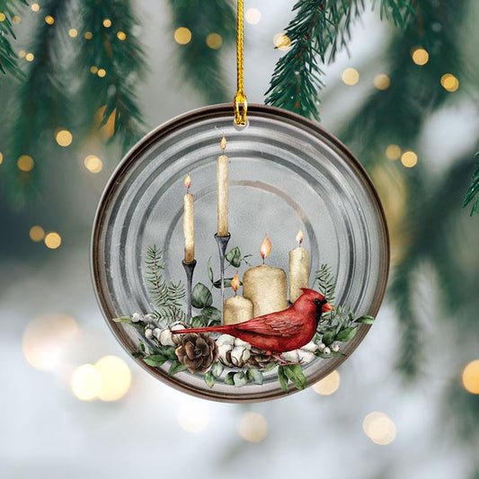 Cardinal Bird Christmas Ornament, Happy Christmas Ornament, Christmas Gift, Christmas Decoration