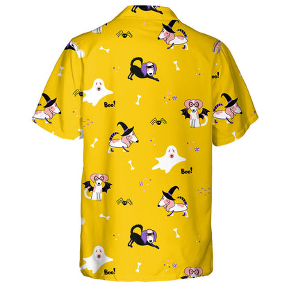 Halloween Beagle Dog In Masquerade Costumes Hawaiian Shirt, Hawaiian For Gift