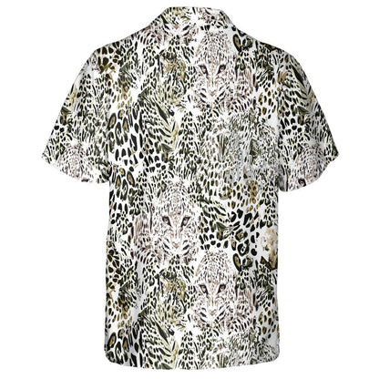 Safari Dreams Grunge Background With Leopard Spots Hawaiian Shirt, Hawaiian Shirt Gift, Christmas Gift