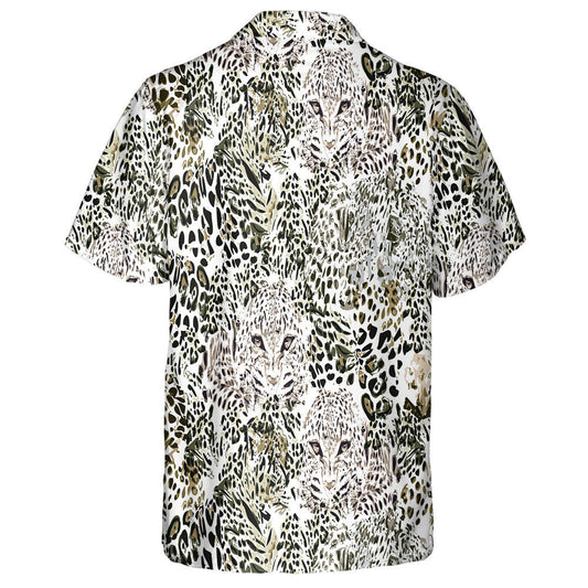 Safari Dreams Grunge Background With Leopard Spots Hawaiian Shirt, Hawaiian Shirt Gift, Christmas Gift