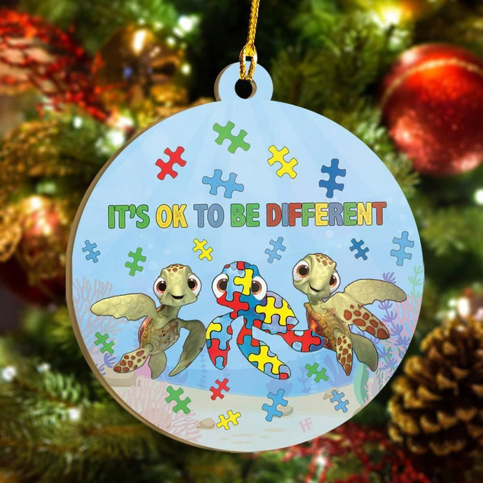 Autism Awareness It's Ok To Be Different V1 Ornament, Christmas Ornament Gift, Christmas Gift, Christmas Decoration