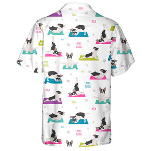 Yoga Dogs Poses And Exercises French Bulldog Hawaiian Shirt, Hawaiian Shirt Gift, Christmas Gift