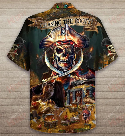 Just A Chasing Booty Life Unisex Short Sleeve Shirt Hobbies Hawaiian T Shirts Vintage Hawaiian Shirts Funny Hawaiian Shirts, Hawaiian Shirt Gift, Christmas Gift
