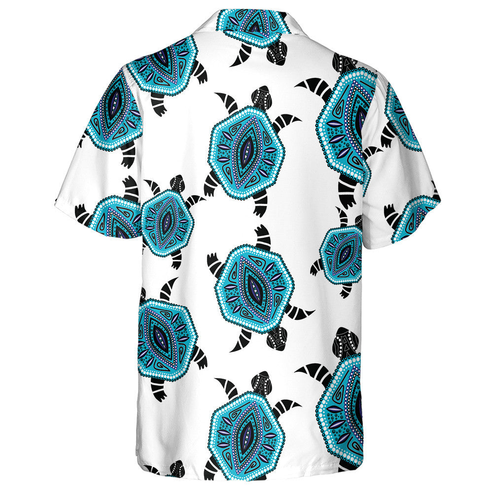Vintage Hand Drawn Turtle And Sea Life Background Hawaiian Shirt, Hawaiian Shirt Gift, Christmas Gift