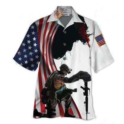 Gift For Veteran Respect Our Fallen Heroes Hawaiian Shirt, Hawaiian Shirt Gift, Christmas Gift