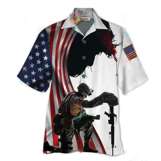 Gift For Veteran Respect Our Fallen Heroes Hawaiian Shirt, Hawaiian Shirt Gift, Christmas Gift