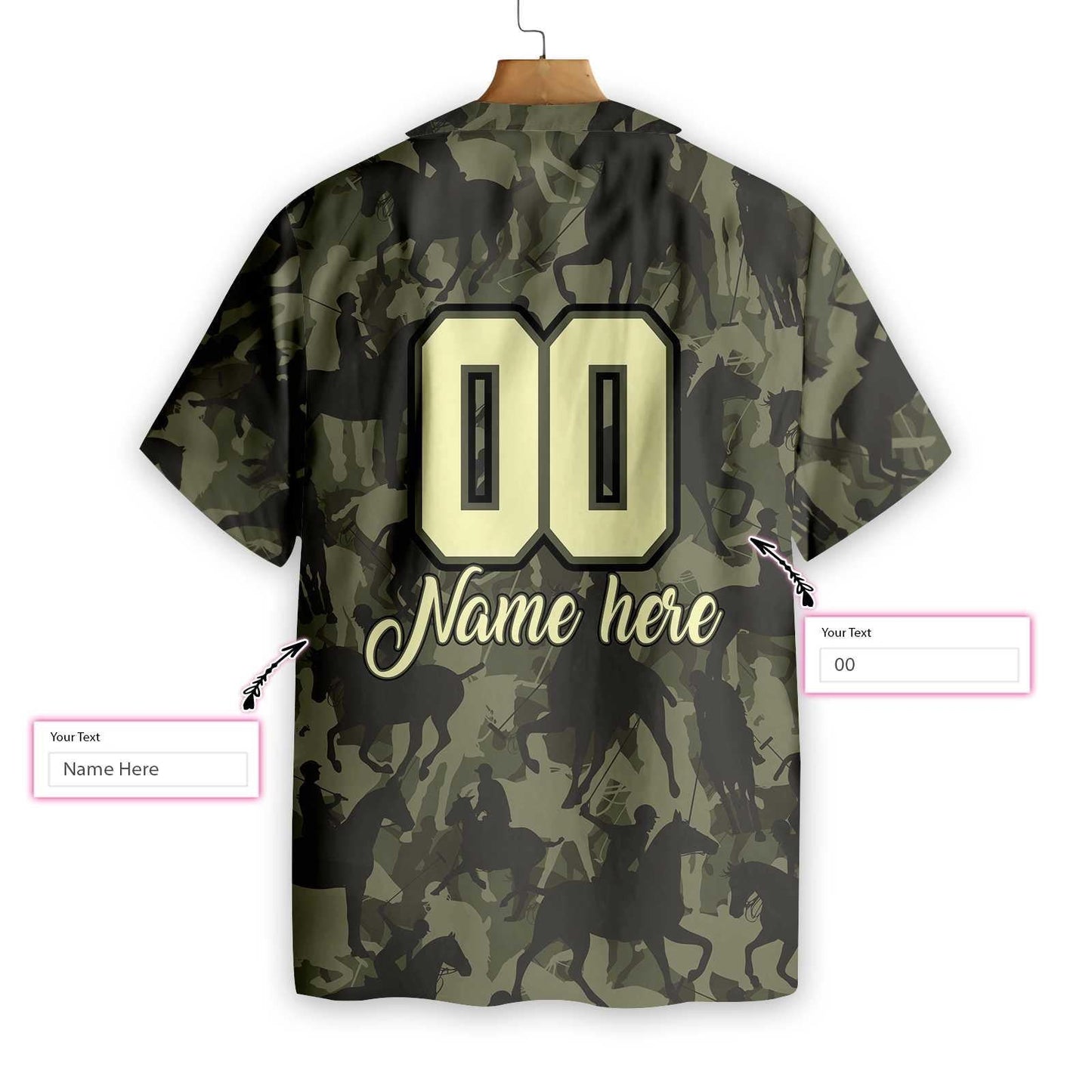 Dark Green Camo Pattern Custom Hawaiian Shirt,Hawaiian Shirt Gift, Christmas Gift