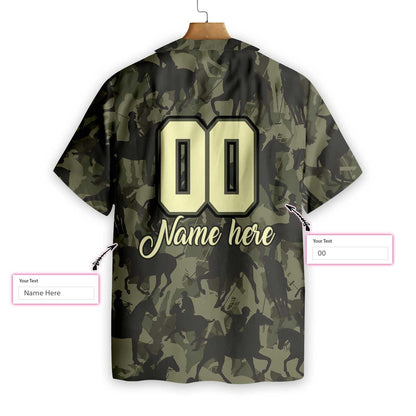 Dark Green Camo Pattern Custom Hawaiian Shirt,Hawaiian Shirt Gift, Christmas Gift
