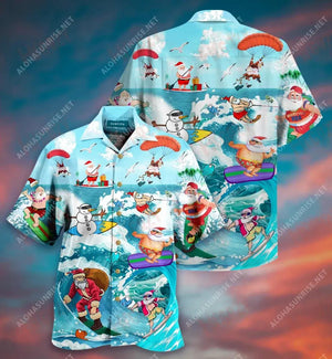 All I Want For Christmas Is Surfing Right Now Short Short Sleeve Shirt Summer Hawaiian T Shirts Tactical Hawaiian Shirt Hawaiian Shirt Pattern, Christmas Gift